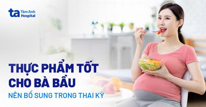 Hinh anh cac loai thuc pham giau dinh duong tot cho me bau 19 tuan, bao gom rau xanh, trai cay, thit, ca, sua